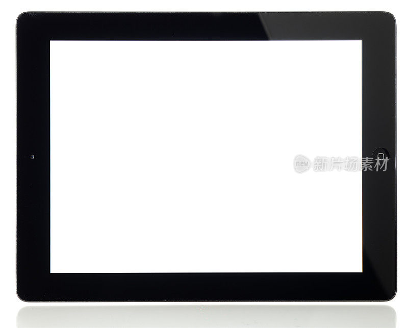 空白屏幕白色背景的苹果iPad 2